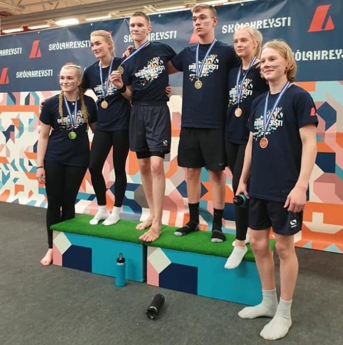 Lið Hvolsskóla í Skólahreysti 2019.