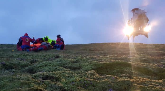 Þyrla Landhelgisgæslunnar sækir veika konu á Núpsheiði