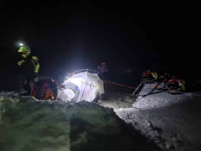 Frá leitinni í nótt. Ljósmynd/Landsbjörg