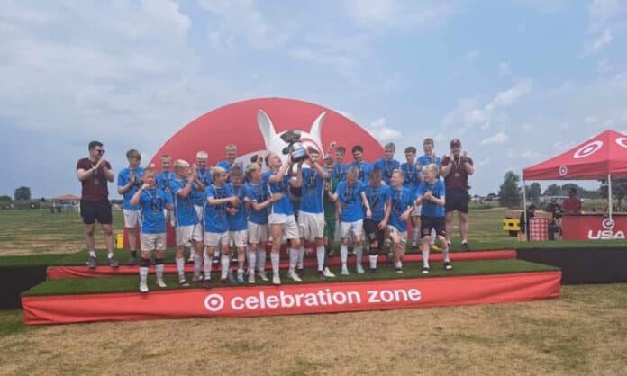 Lið 3. flokks karla fagnaði sigri á mótinu. Ljósmynd/Selfoss