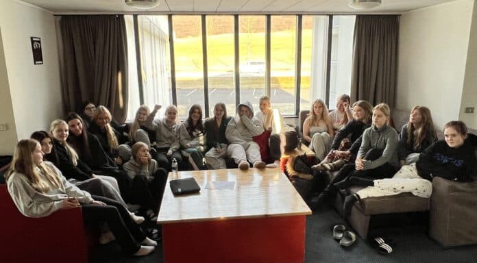 Frá samstöðufundinum í ML. Ljósmynd/Jóna Katrín Hilmarsdóttir