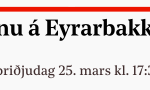 Opinn fundur á Eyrarbakka — auglýsing f sunnlenska