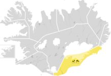 Gul viðvörun í Mýrdalnum
