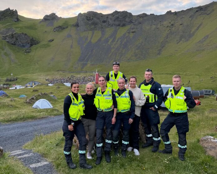 Hluti af starfsfólki HSU á Þjóðhátíð.