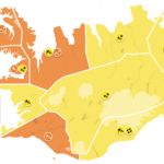 Uppfært í appelsínugula viðvörun