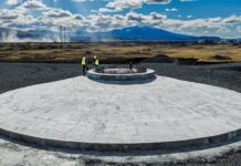 Búið að steypa undir allar vindmyllurnar