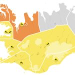 Gul viðvörun á miðvikudagsmorgun